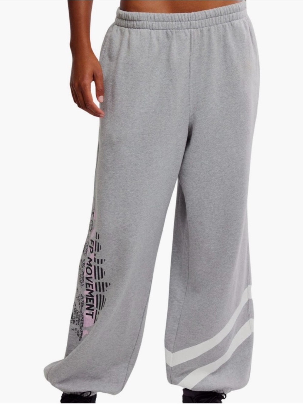 FREE PEOPLE GREY ALL STALL LOGO SWEATPANTS SIZE XS!!